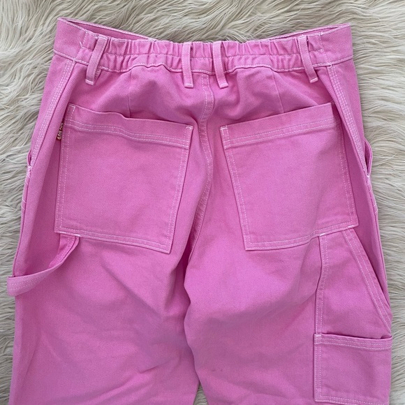 Big Bud Press Carpenter Jeans Bubblegum Pink Non-Stretch Denim Straight Leg - Picture 9 of 14